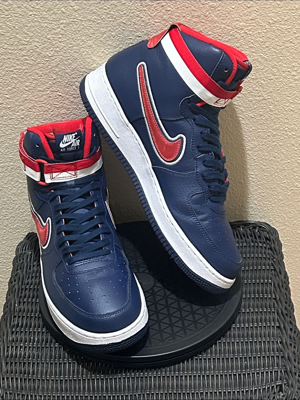 Nike Air Force 1 High Sport NBA Midnight Navy University Red AV3938-400